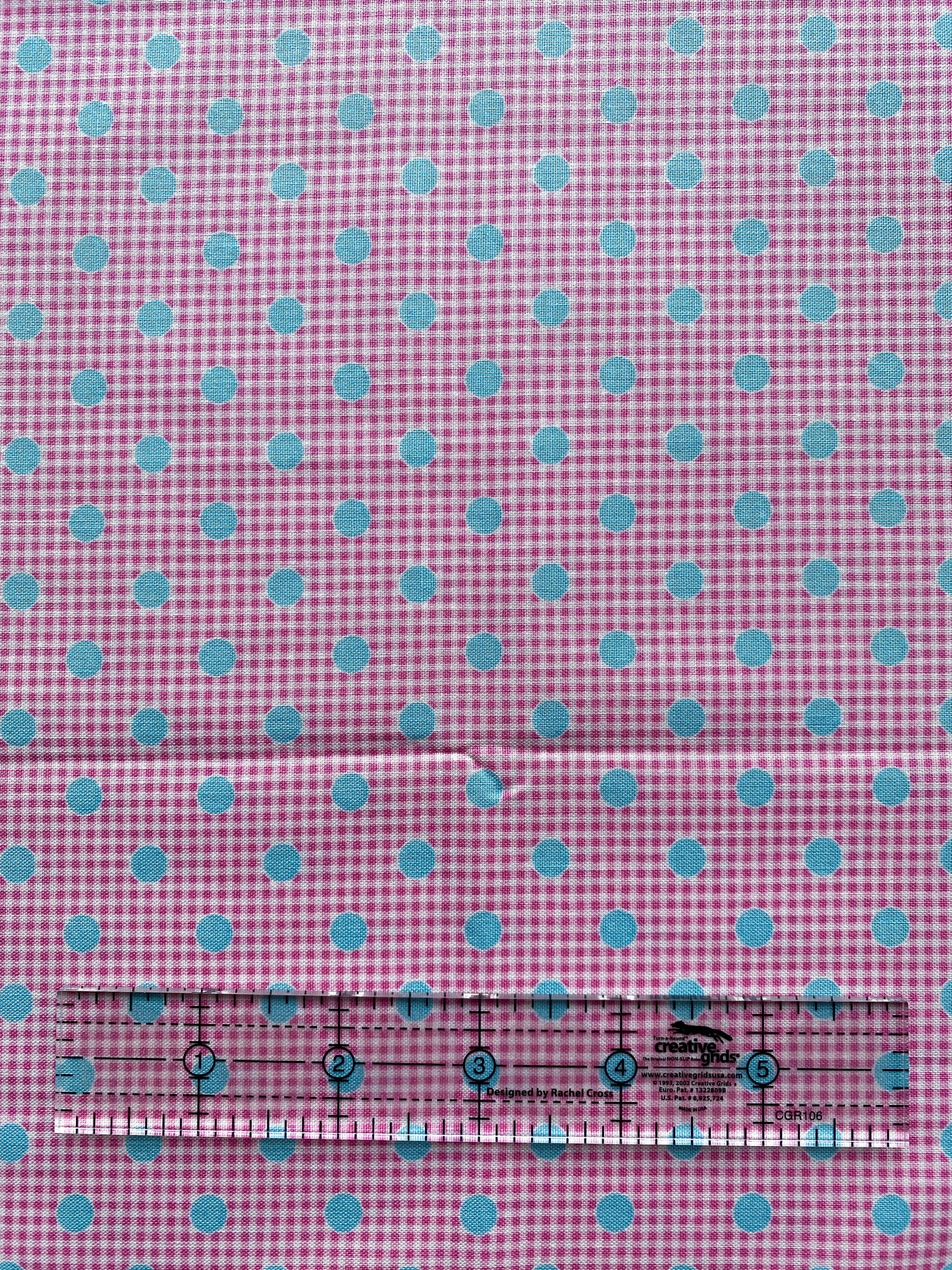 Blue Tilda Spot on Gingham