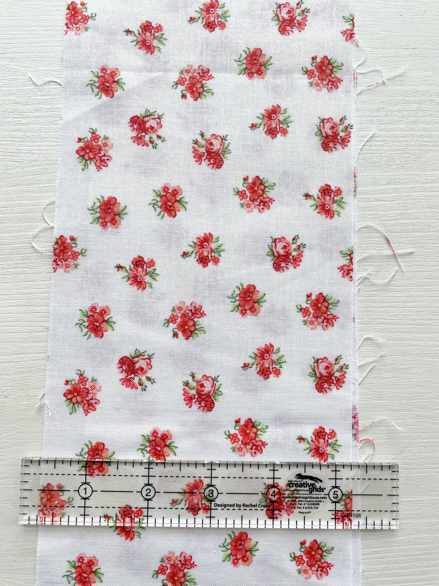 Red Floral on Cream