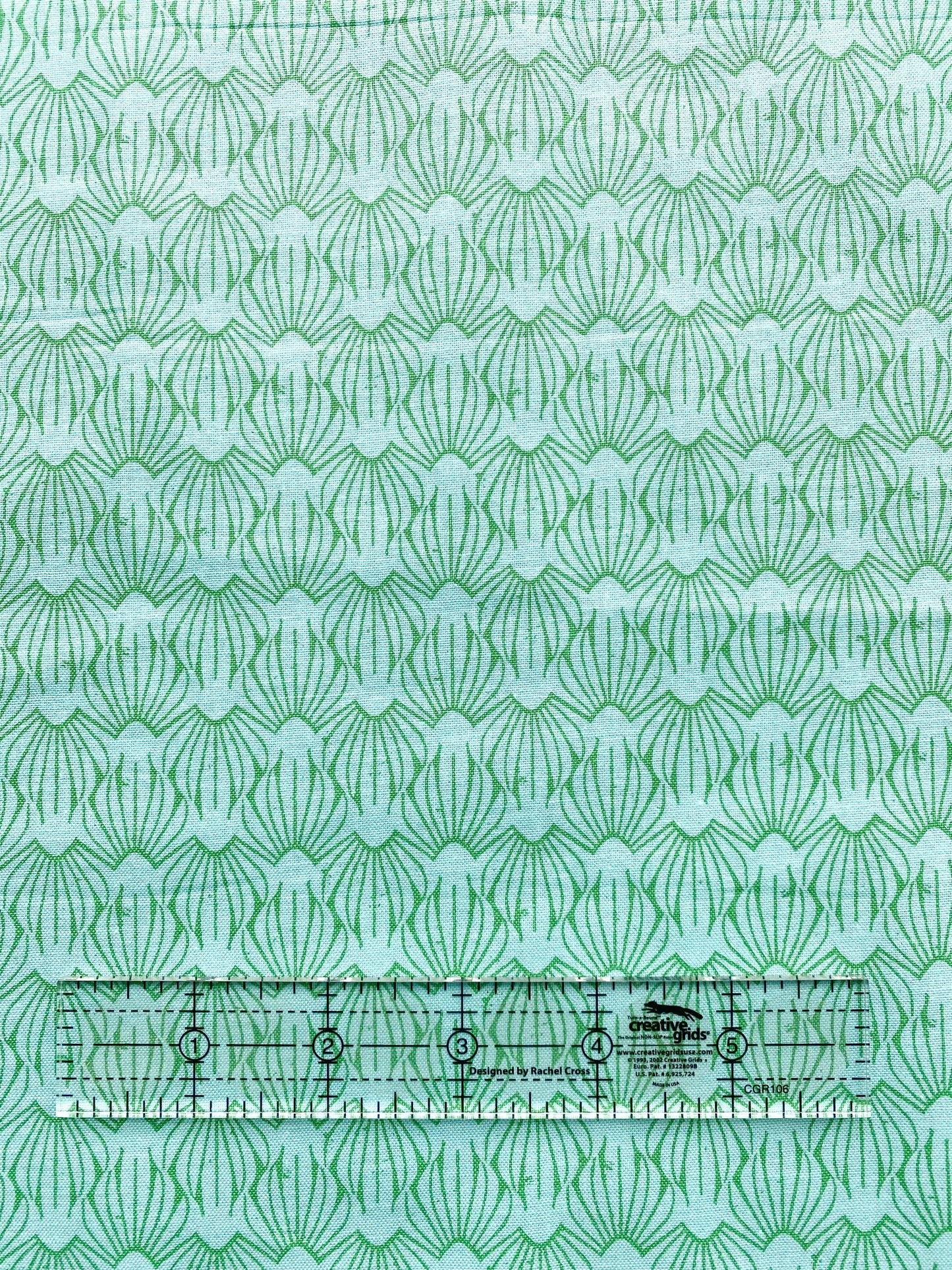 Green Shapes on Teal