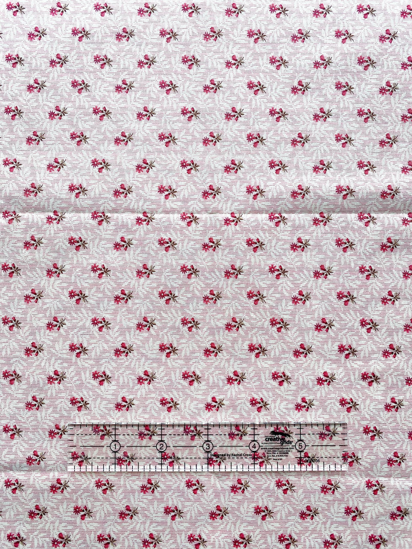 Vintage Pink Floral on Cream