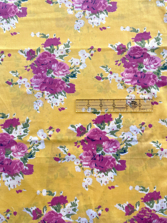 Large purple Floral Voile