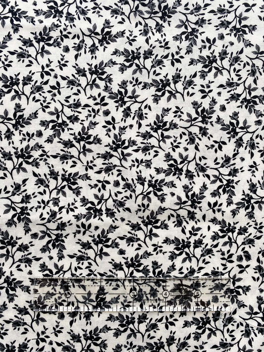 Black and White Floral