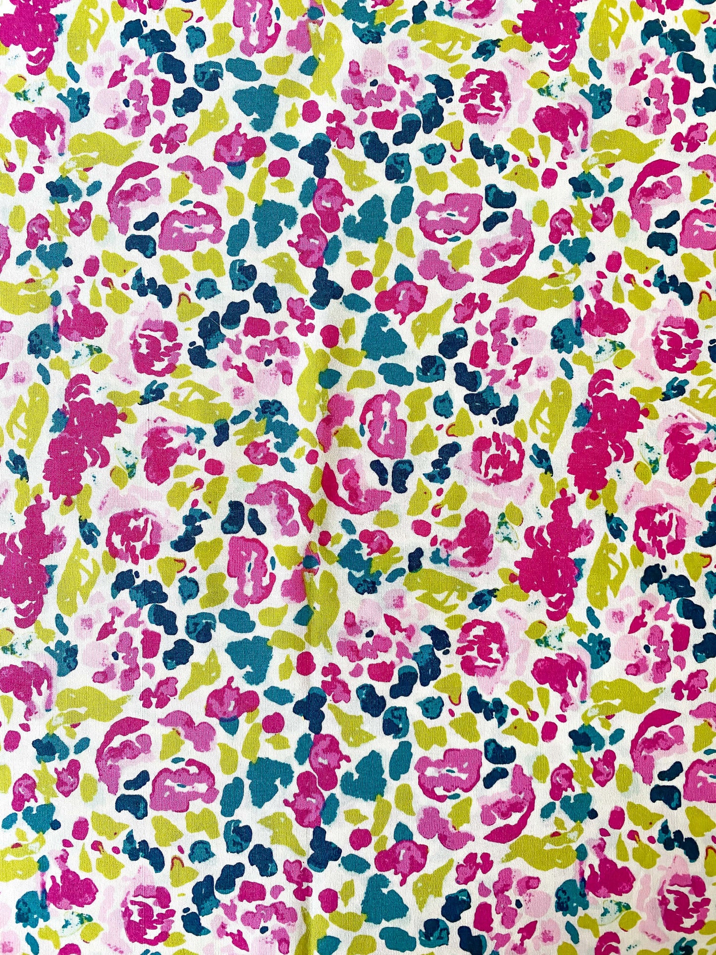 Pink & Green Spotty Flowers