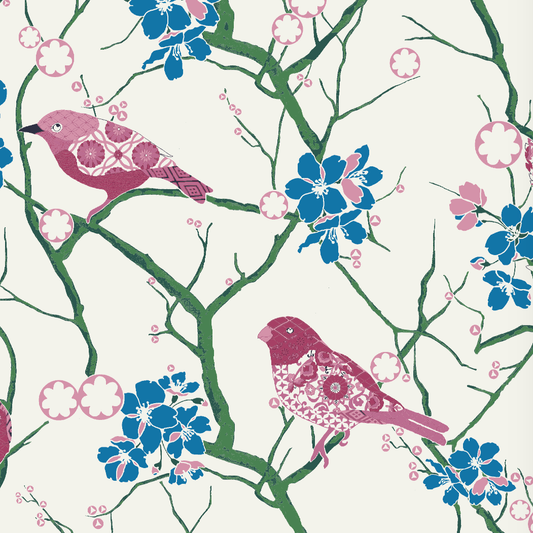 Queen of fabric Bespoke Liberty - Bird Song Blossom
